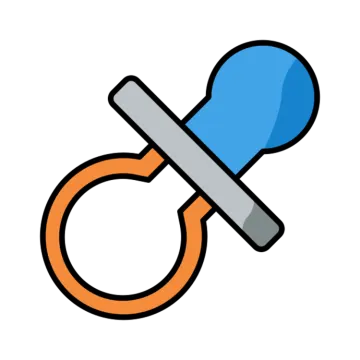 a blue and orange ring on a white background