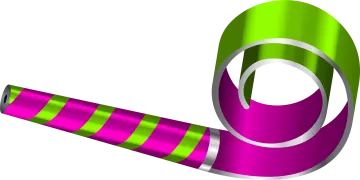 a pipe with pink and green stripes on it
