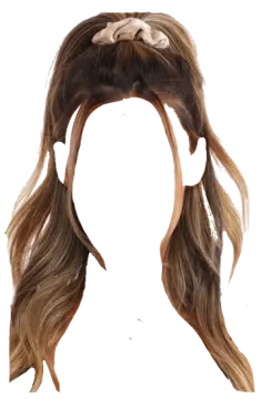 a woman's head with long brown hair