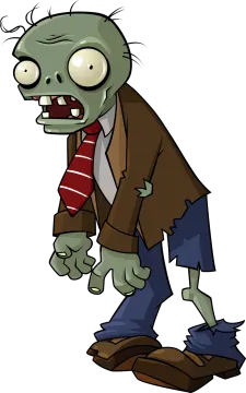 a cartoon zombie in a suit and tie