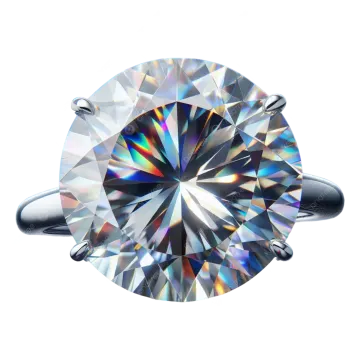 a diamond ring on a white background
