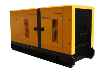 a yellow and black generator on a white background