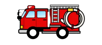 a fire truck with a hose attached to it