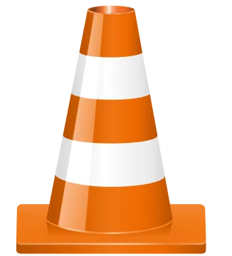 a traffic cone on a white background