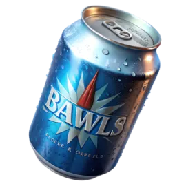 a can of beer with water droplets on it