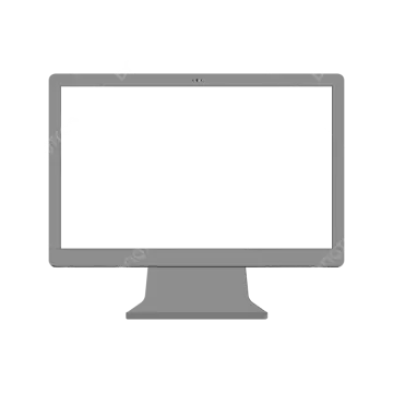 a computer screen on a white background