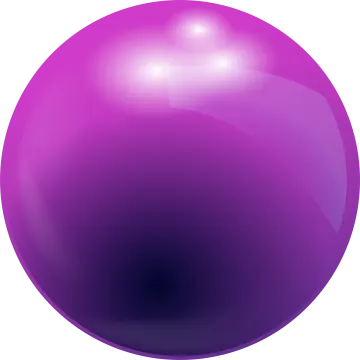 a purple ball on a white background