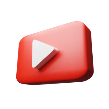 a red button with a white arrow on it