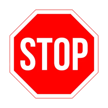 a stop sign on a white background