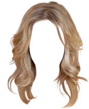 a woman with long blonde hair on her head