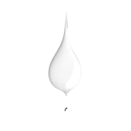 a drop of white liquid on a white background