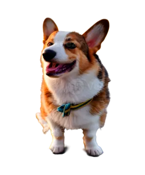 a small dog with its mouth open and tongue out