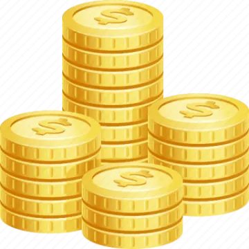 a stack of gold coins