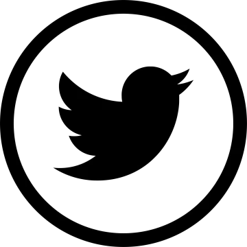 a black and white twitter logo