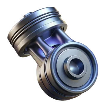 a close up view of the top end of a piston