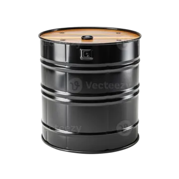 a black barrel on a white background