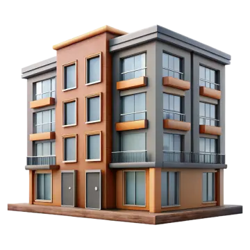 a 3d rendering of a modern apartment building