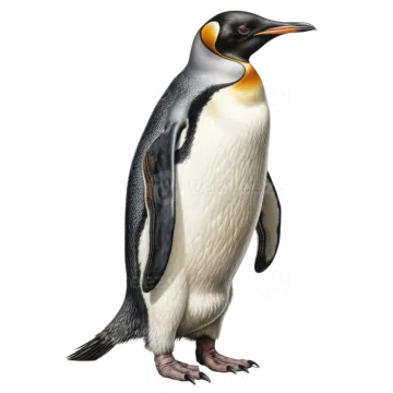 a penguin standing on its hinds
