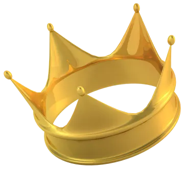 a golden crown on a white background