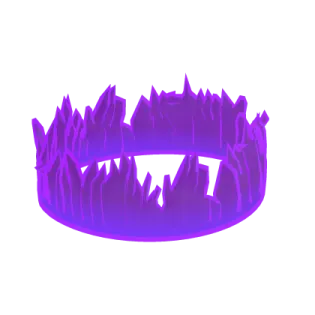 a purple ring on a white background