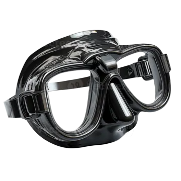 a scuba mask on a white background