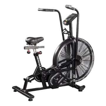 an exercise bike with a fan on it
