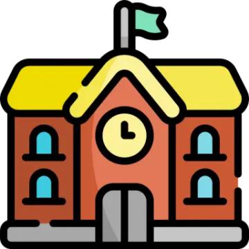 a church with a flag on top