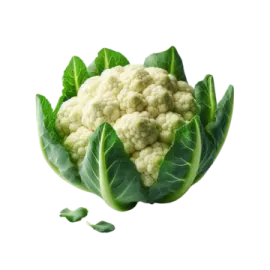 a head of caulia on a white background