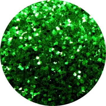 a green glitter in a circle