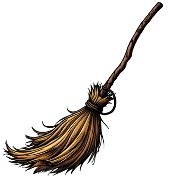 a broom on a white background