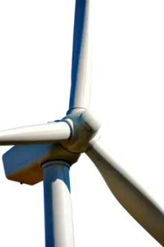 a close up view of a wind turbine