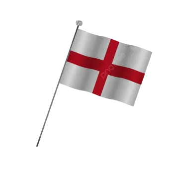 the flag of england on a white background