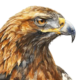 a painting of an eagle's head