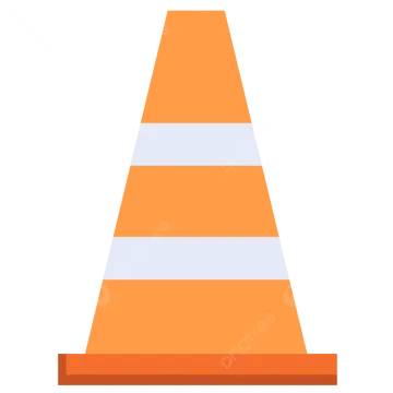 a traffic cone on a white background