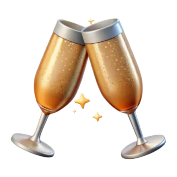 two glasses of champagne