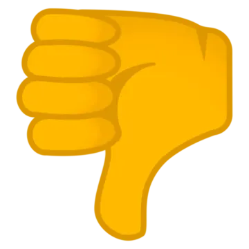 a yellow thumbs up icon