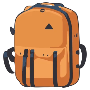 a backpack on a white background
