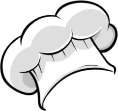 a chef's hat on a white background