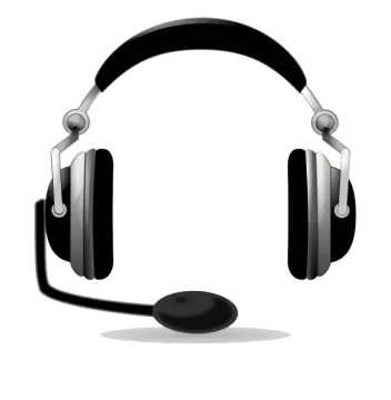 a pair of headphones on a white background
