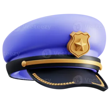 a police hat on a white background
