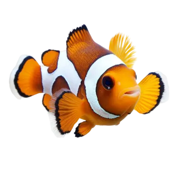a clown fish on a white background