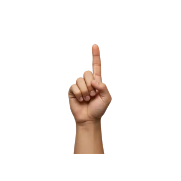 a person's hand holding up a finger sign