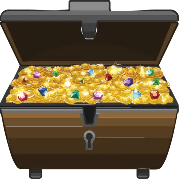 a chest full of gold coins