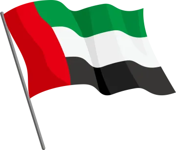 a uae flag on a white background