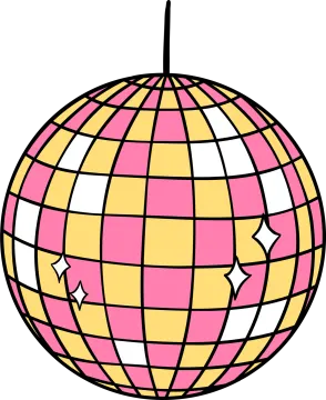 an image of a pink and yellow ball