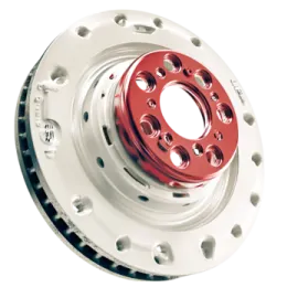 an image of a white and red wheel hub