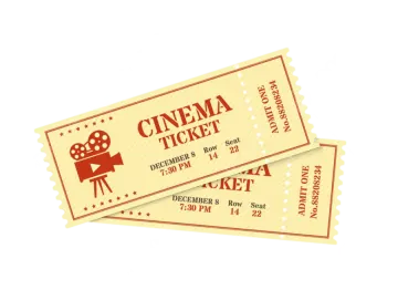 a pair of cinema tickets