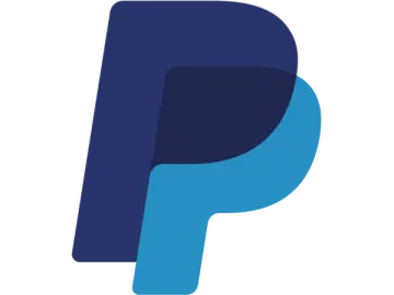 a blue logo with the letter p on it