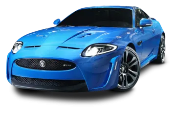 a blue car on a white background