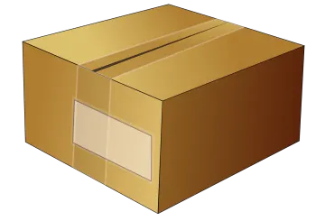 a cardboard box